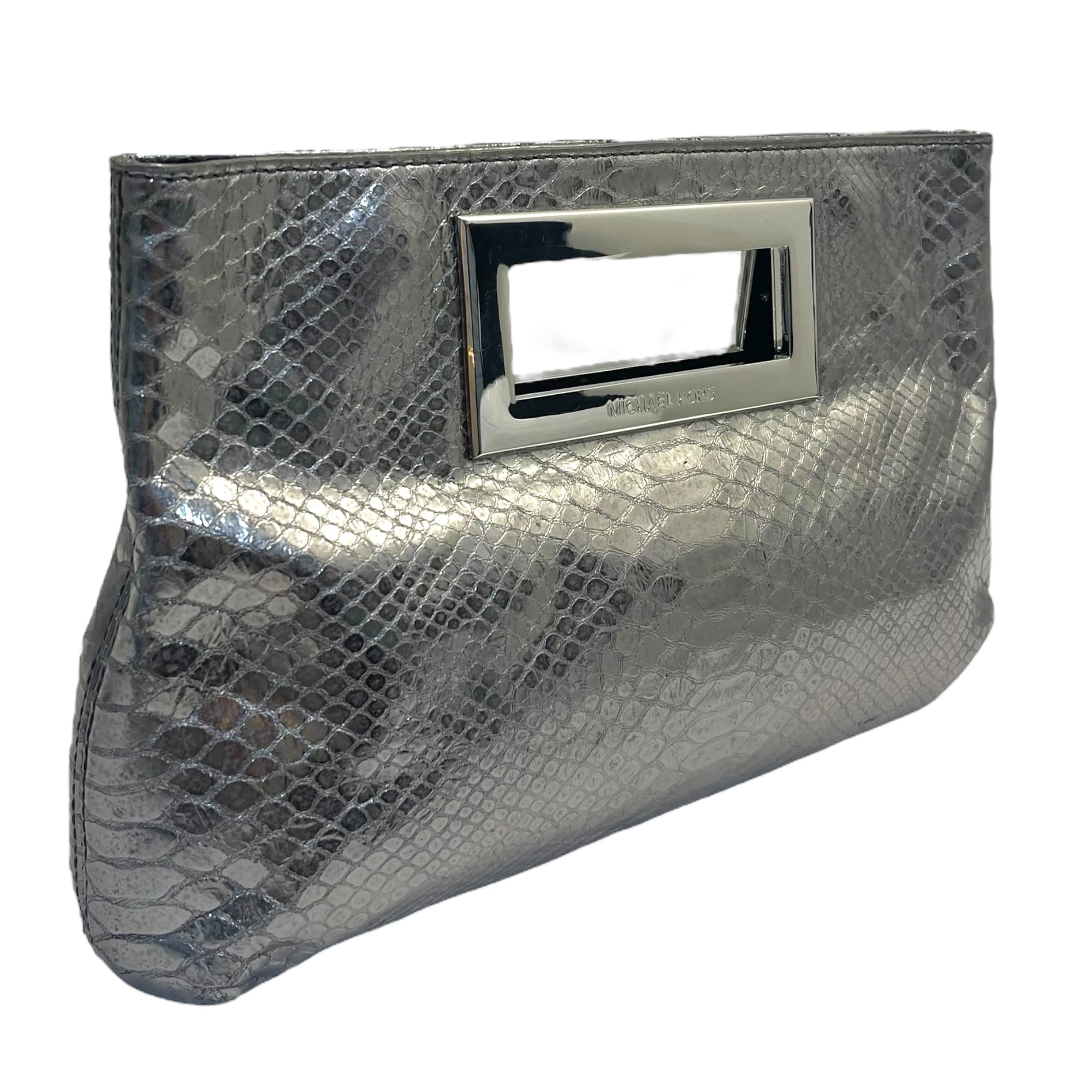 MICHAEL Michael Kors Python Embossed Leather Berkley Clutch