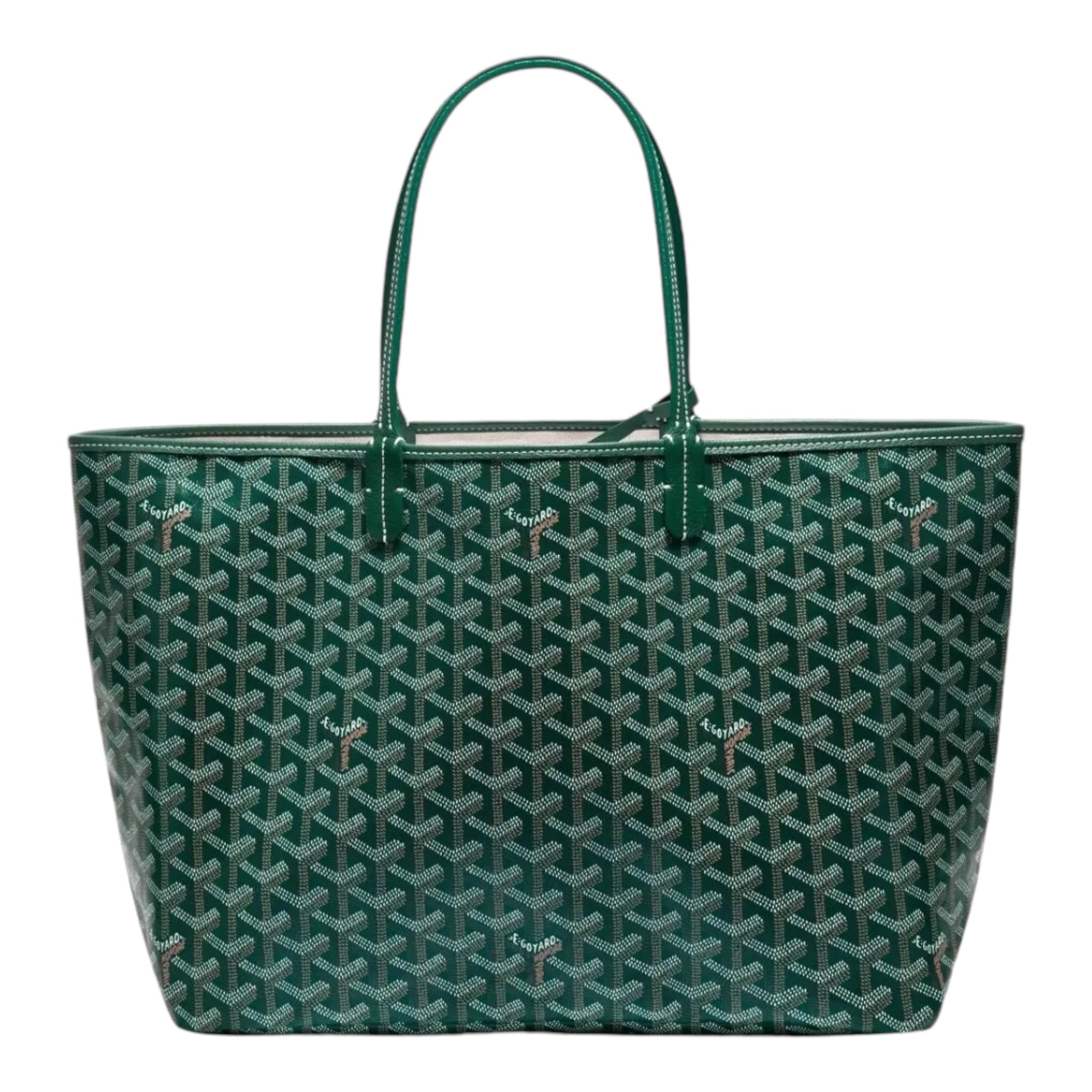 Goyard St Louis PM Goyardine Green Tote Bag