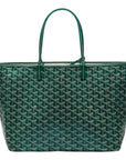 Goyard St Louis PM Goyardine Green Tote Bag