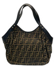 Fendi Zucca Canvas & Leather Borsa Chef Tote Bag