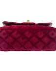 Chanel Red Velvet Flap Mini