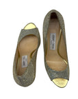 Jimmy Choo Shimmer Peep Toe Heels EU37