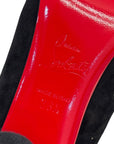 Christian Louboutin Gena Black Suede Ankle Boots EU 36.5