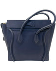 Celine Micro Luggage in Dark Blue Leather