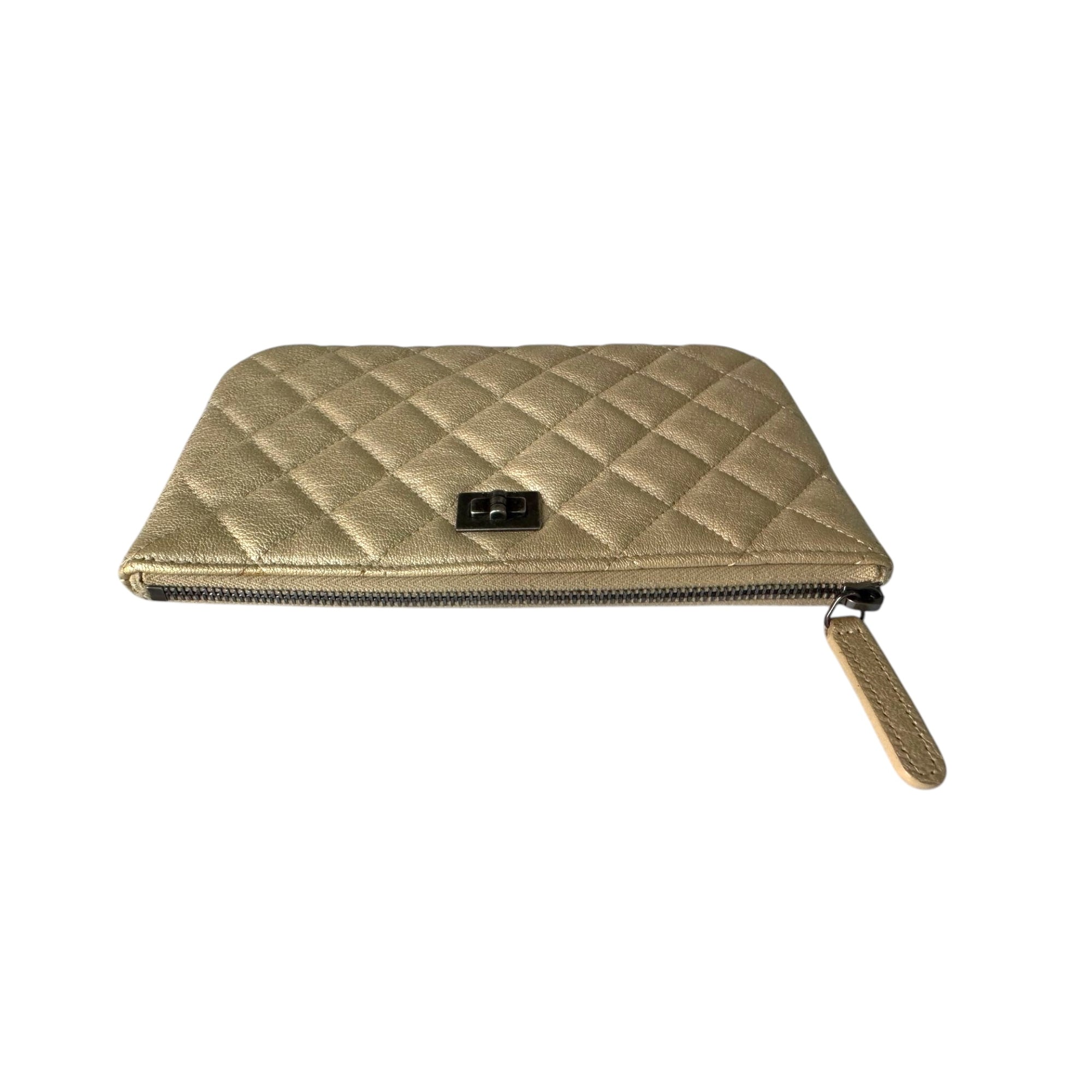 Chanel Calfskin Quilted Clutch