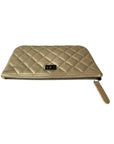 Chanel Calfskin Quilted Clutch