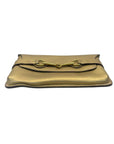 Gucci Gold Metallic Leather Horse Bit Clutch