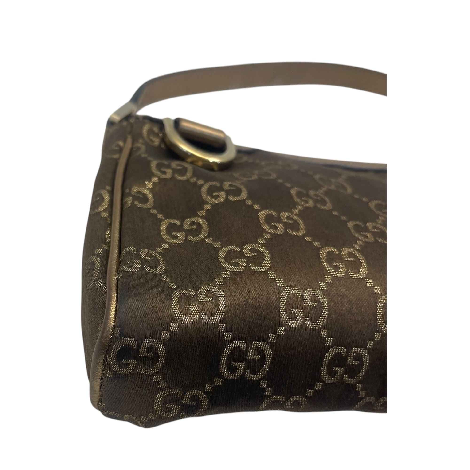 Gucci Bronze Guccissima Pochette Clutch Bag