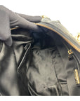 Versace Black/Gold Quilted Leather Satchel