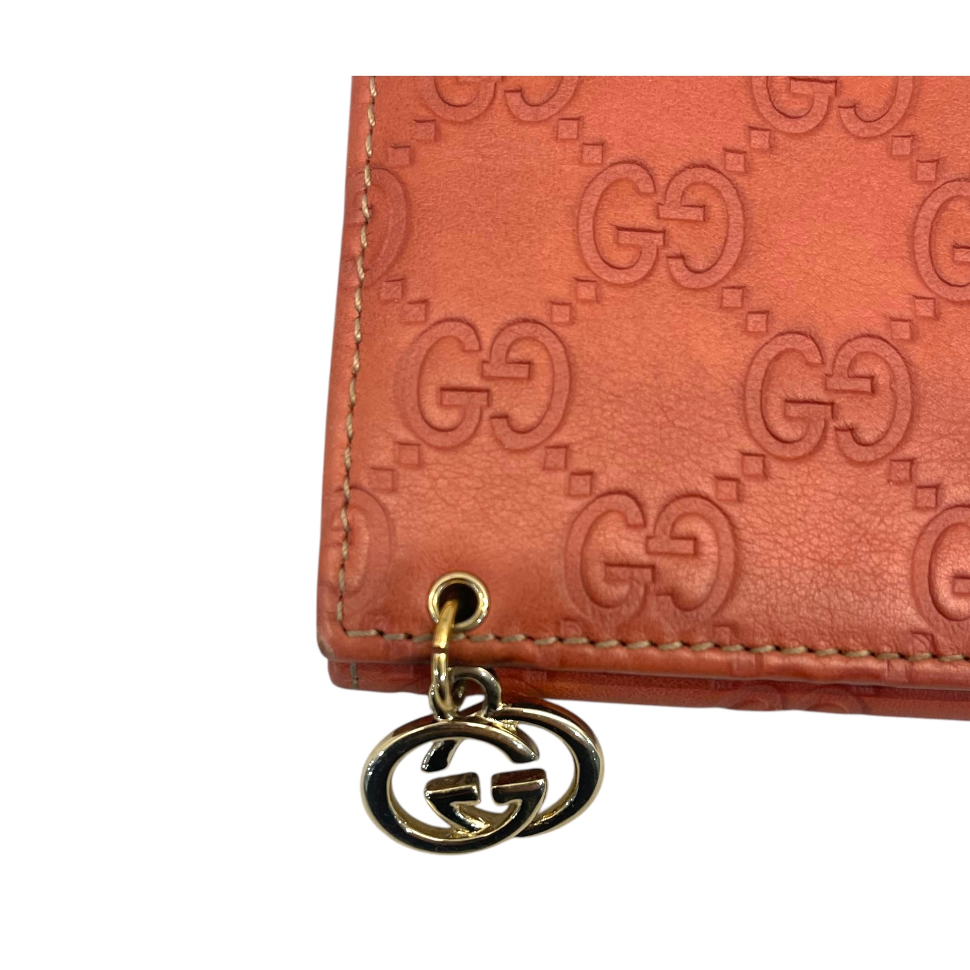 Gucci Continental Wallet in Orange Leather