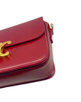 Celine Burgundy Leather Triomphe Bag