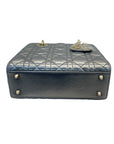 Christian Dior Lady Dior Small Metallic Grey Cannage Bag