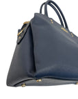 Coach Blue Leather Mini Lillie Carryall Satchel