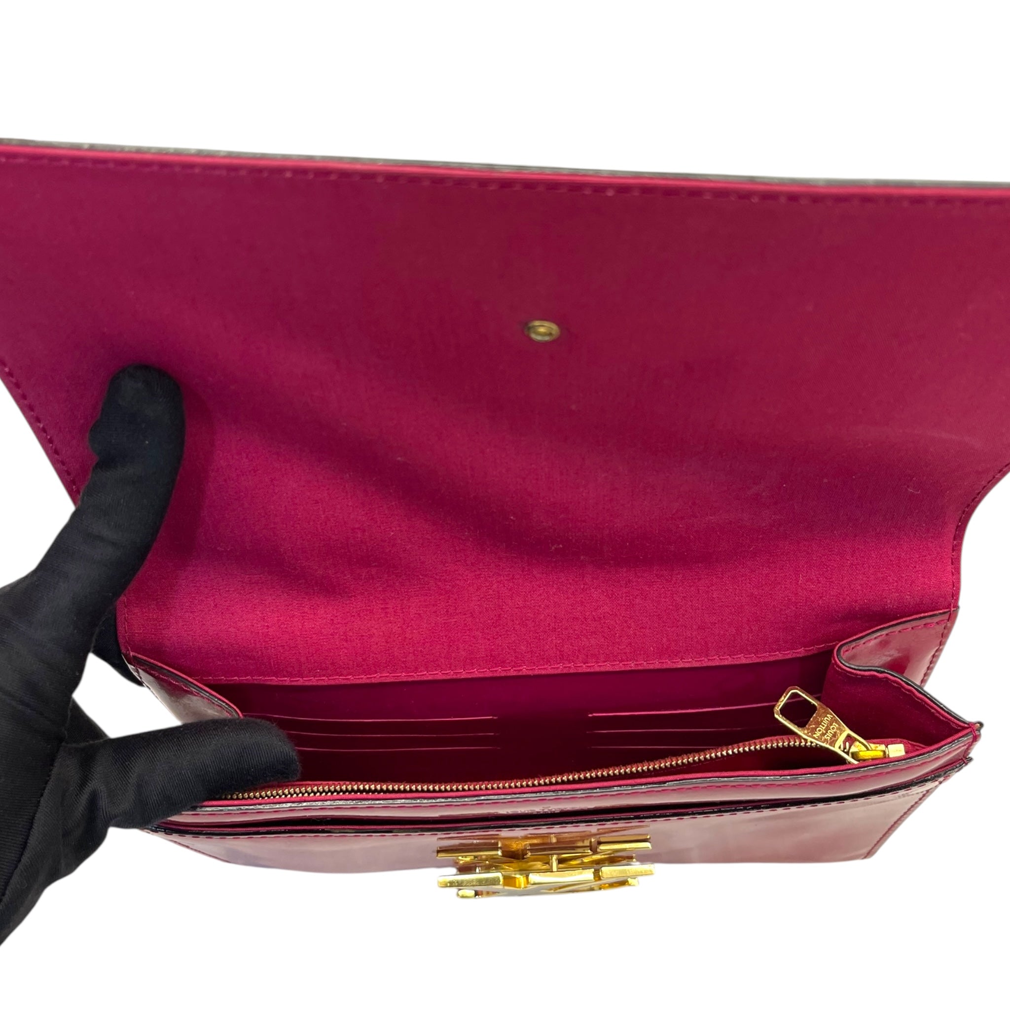 Louis Vuitton Patent Leather Louise MM Clutch