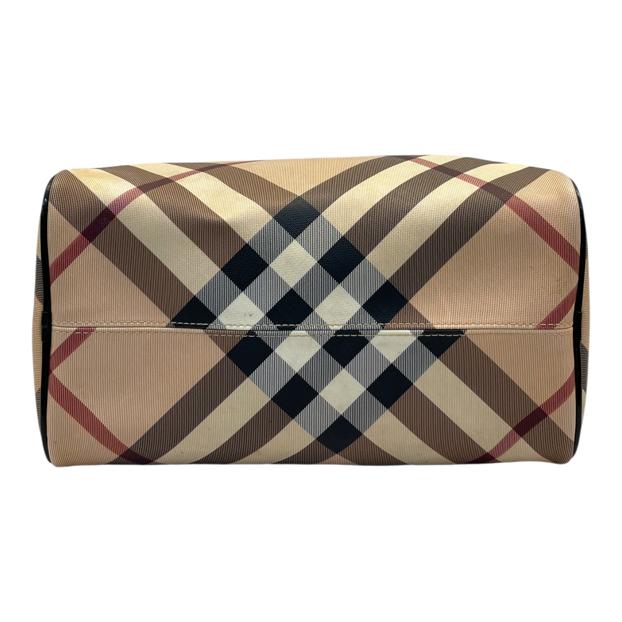 Burberry Beige Nova Check PVC Chester Boston Bag