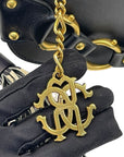 Roberto Cavalli Black Leather Crossbody Bag