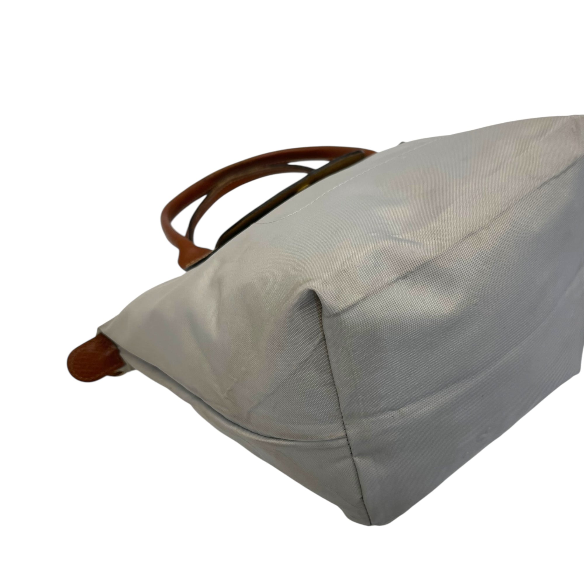 Longchamp White Nylon Small Le Pliage Tote Bag