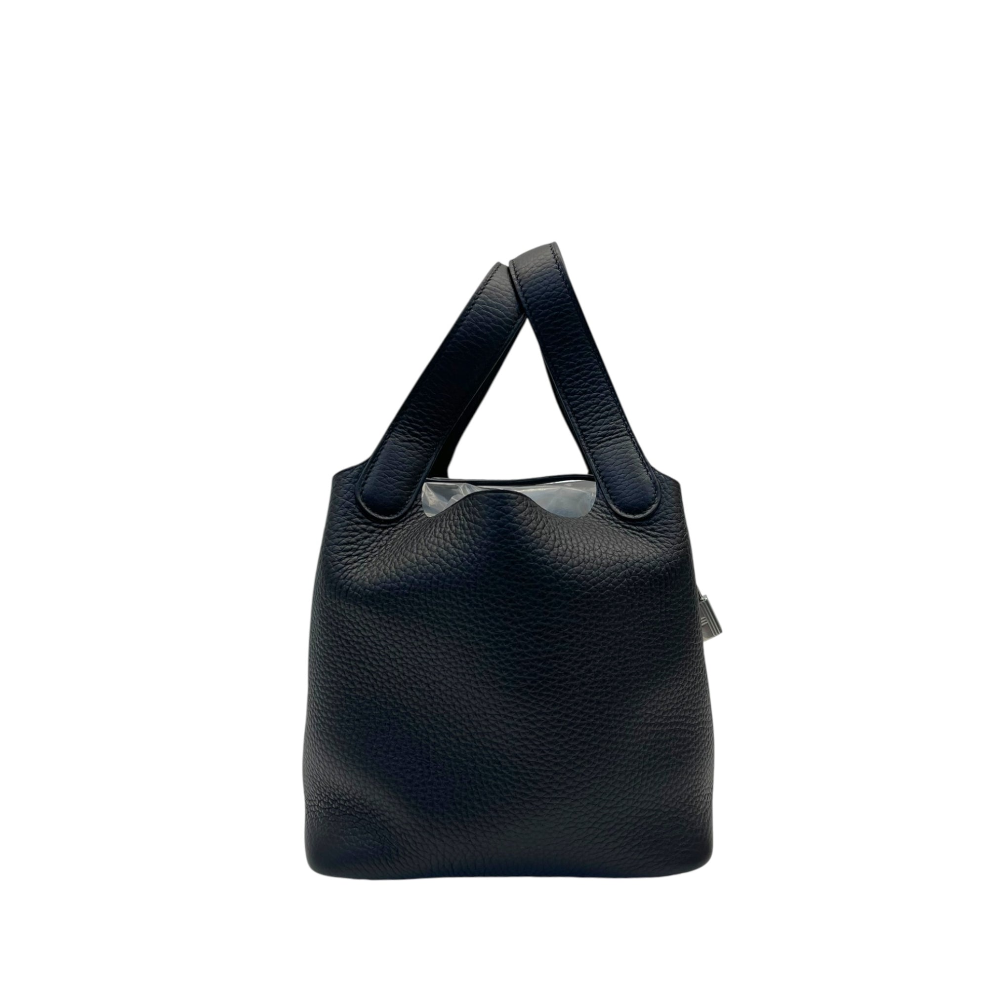 Hermes Picotin Lock 18 Black Clemence Palladium Hardware