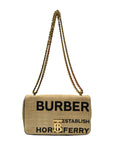 Burberry Lola Raffia Horseferry Shoulder Bag