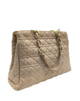 Dior Pink Cannage Quilted Soft Leather Medium Shopping Tote Bag
