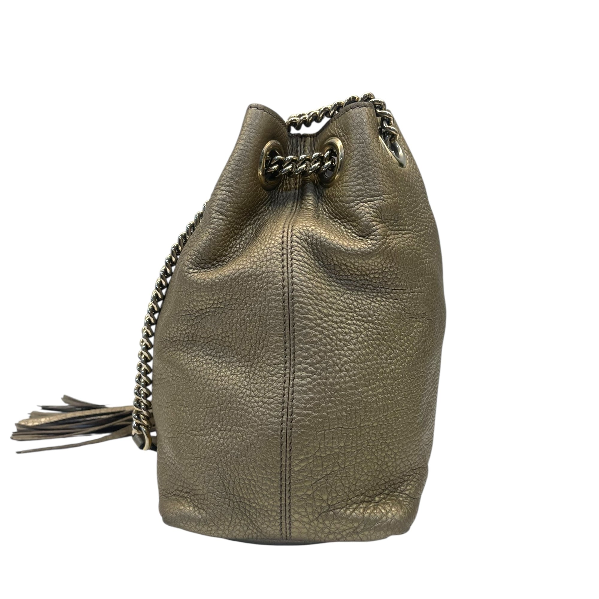 Gucci Gold Leather Medium Soho Chain Shoulder Bag