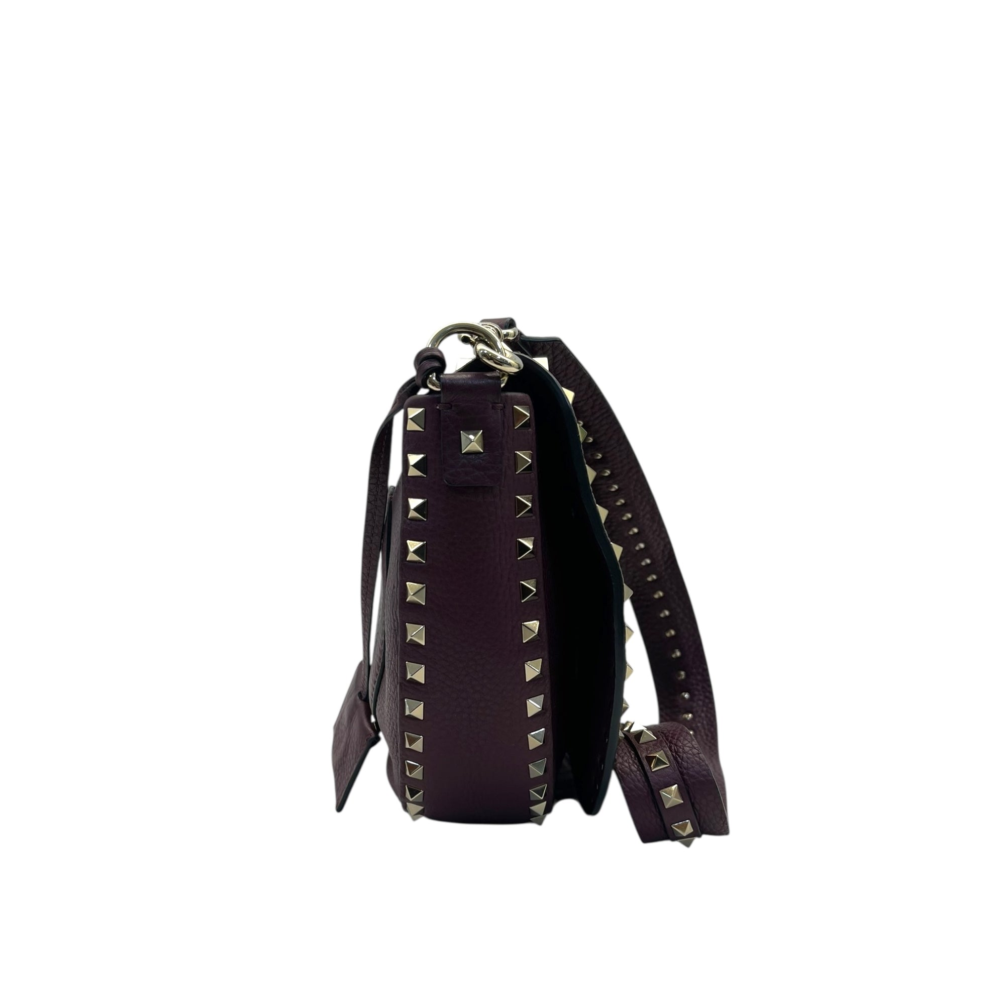 Valentino Rubin Grainy Leather Rockstud Crossbody Bag