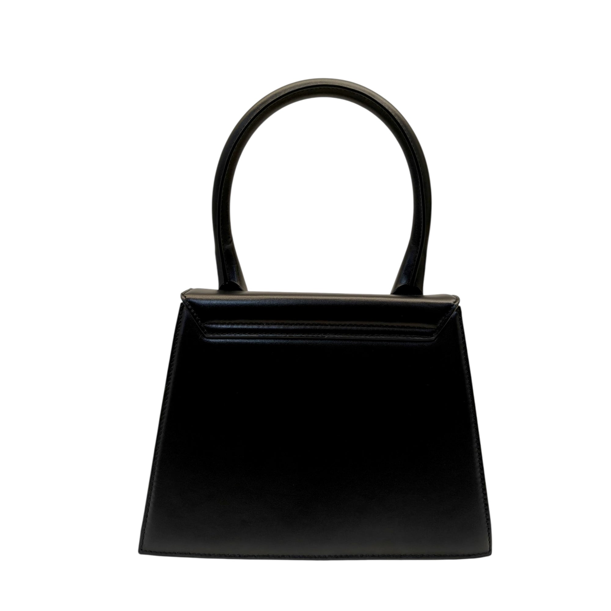Jacquemus Black Leather Grand Le Chiquito Top Handle Bag