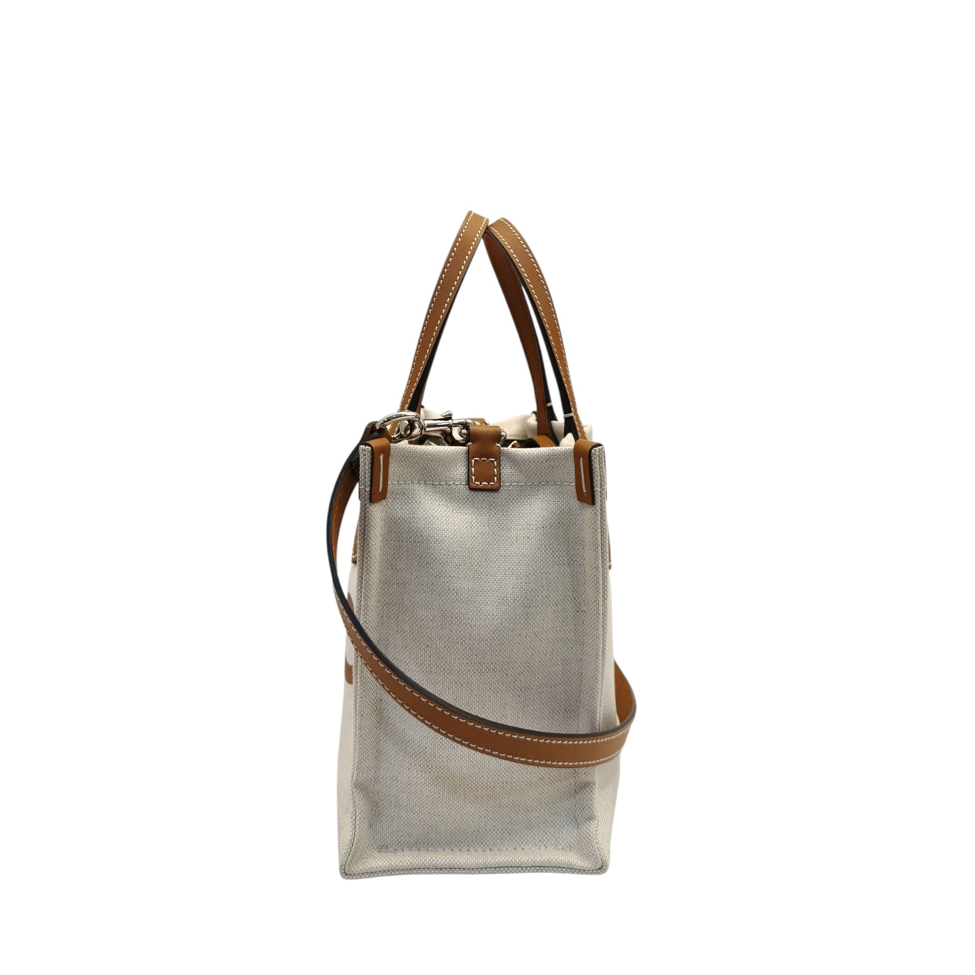 Gucci Mini Tote Bag With Gucci Print Beige Brown