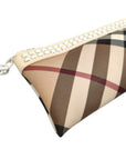 Burberry Long Nova Check Checked Studded Trim Clutch