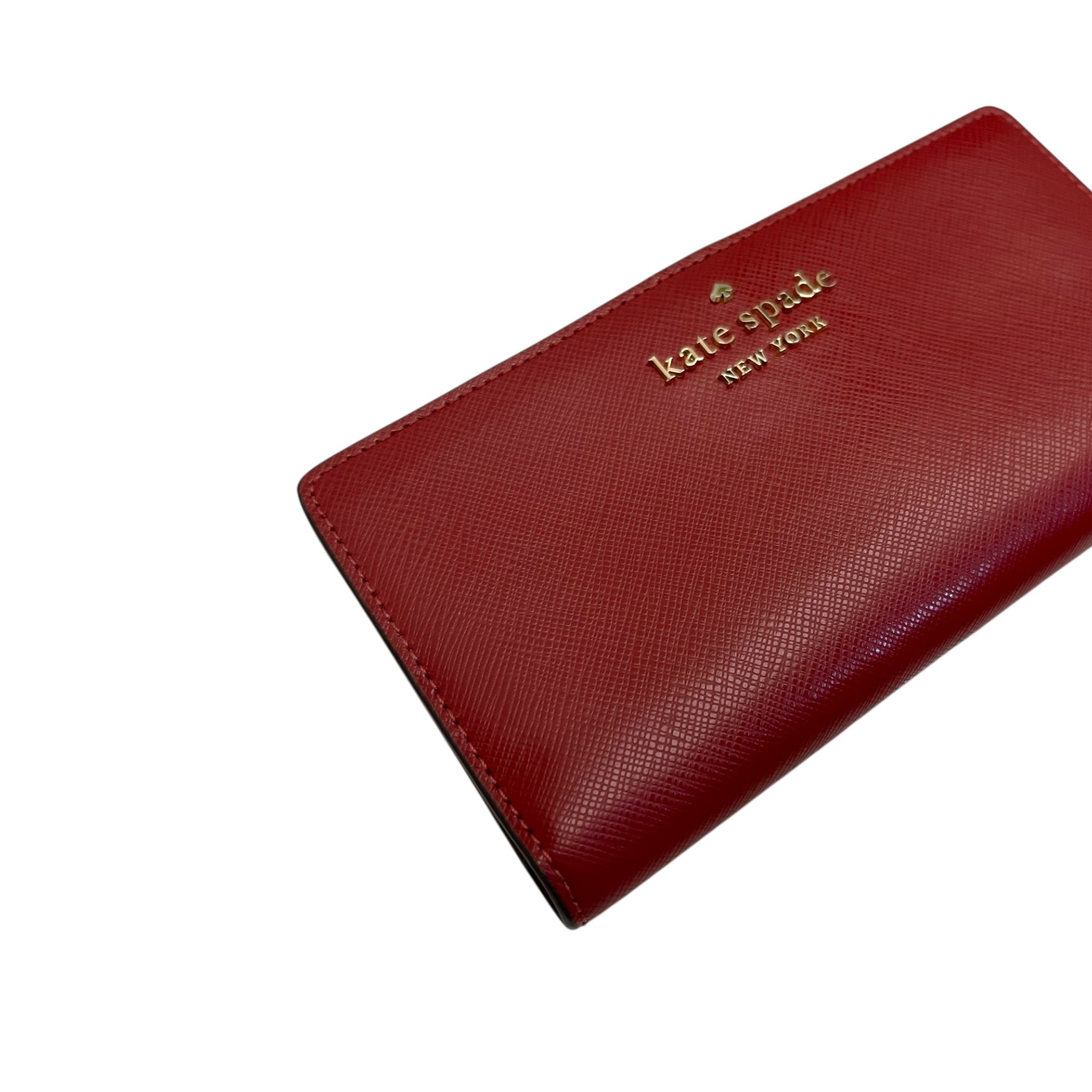 Kate Spade Saffiano Burgundy Leather Leila Continental Wallet