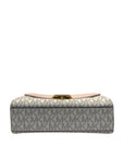 Michael Kors White/Pink Signature Coated Canvas And Leather Small Lita Crossbody Bag