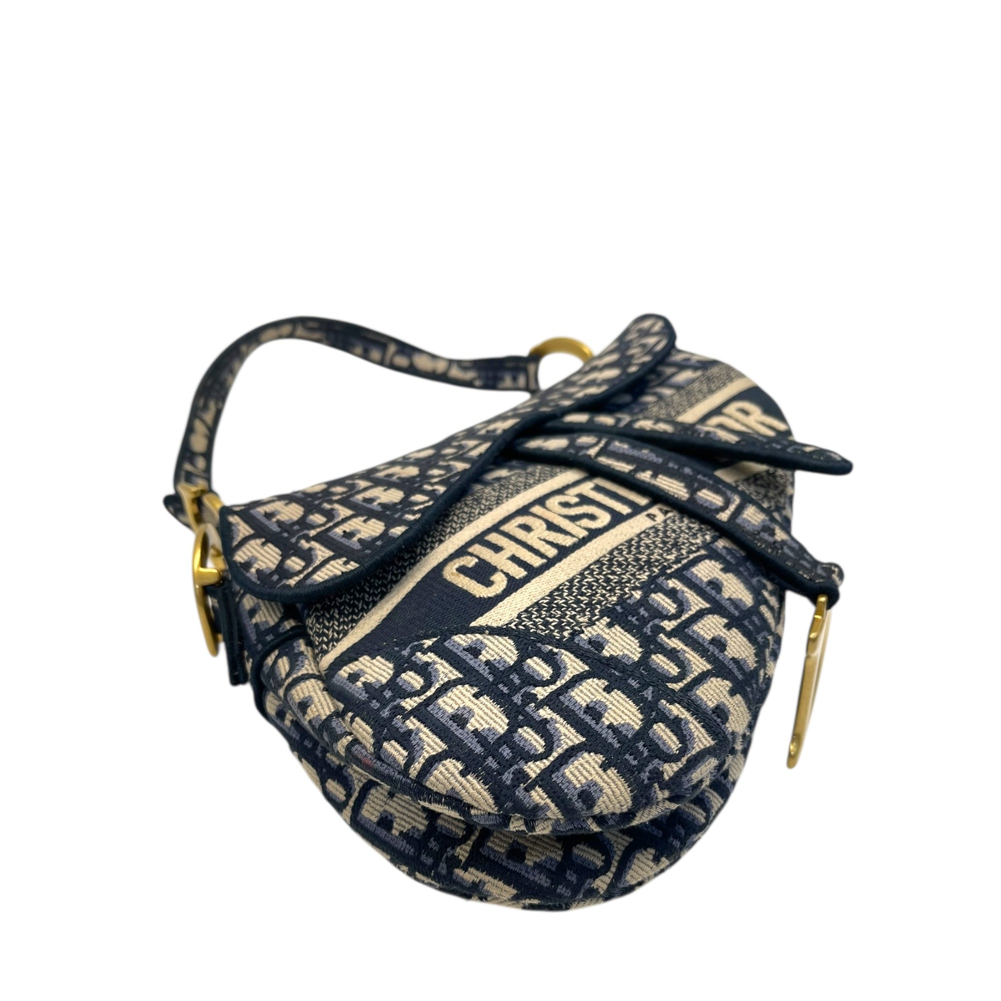 Christian Dior Saddle Bag Dior Oblique Embroidery