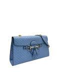 Gucci Double G Embossed Emily Full Leather Chain Bag