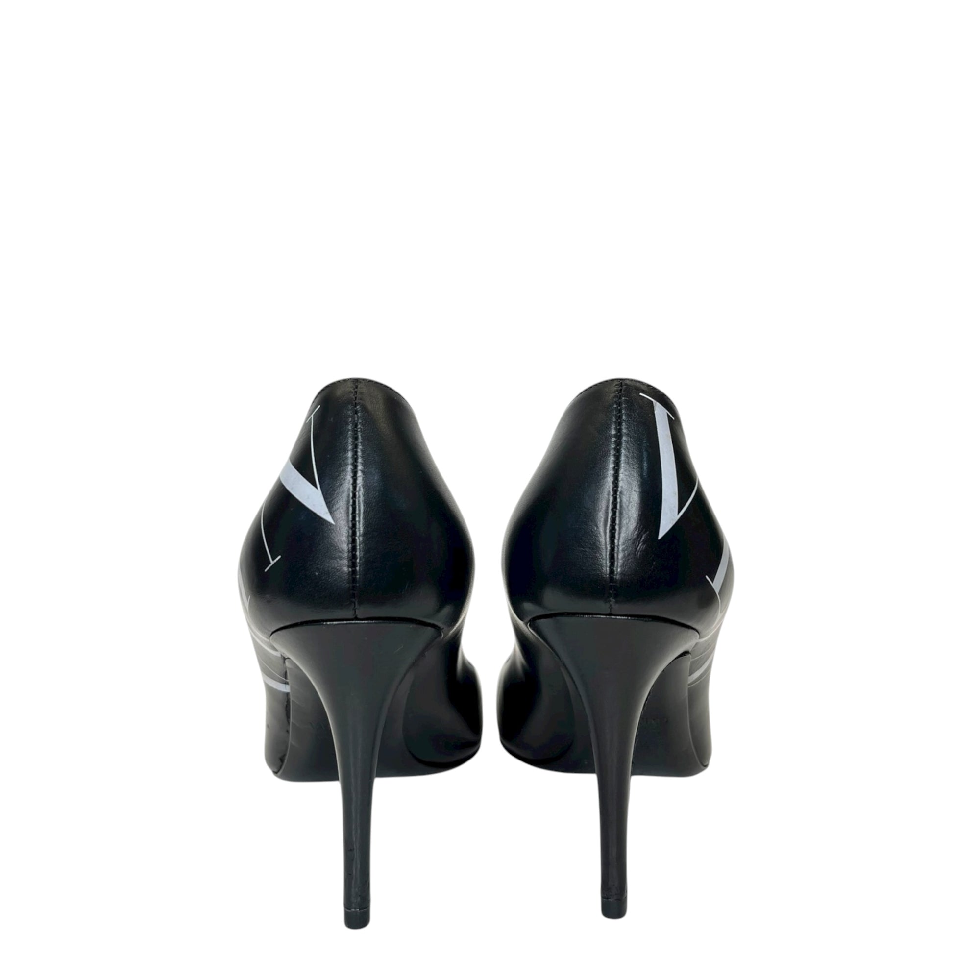 Valentino VLTN Black Leather Pumps Size EU 36.5