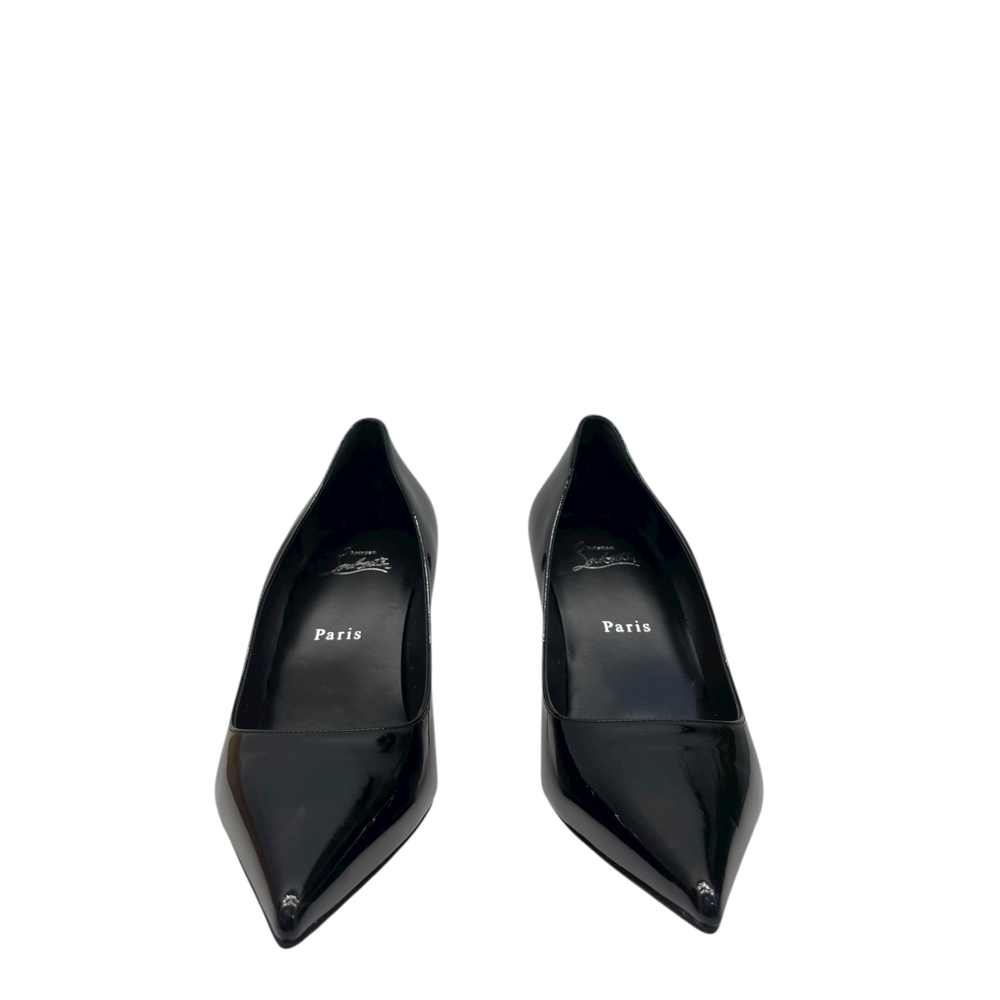 Christan Louboutin Miss Z 80mm Pumps - Patent Calf Leather - Black - Women EU 39