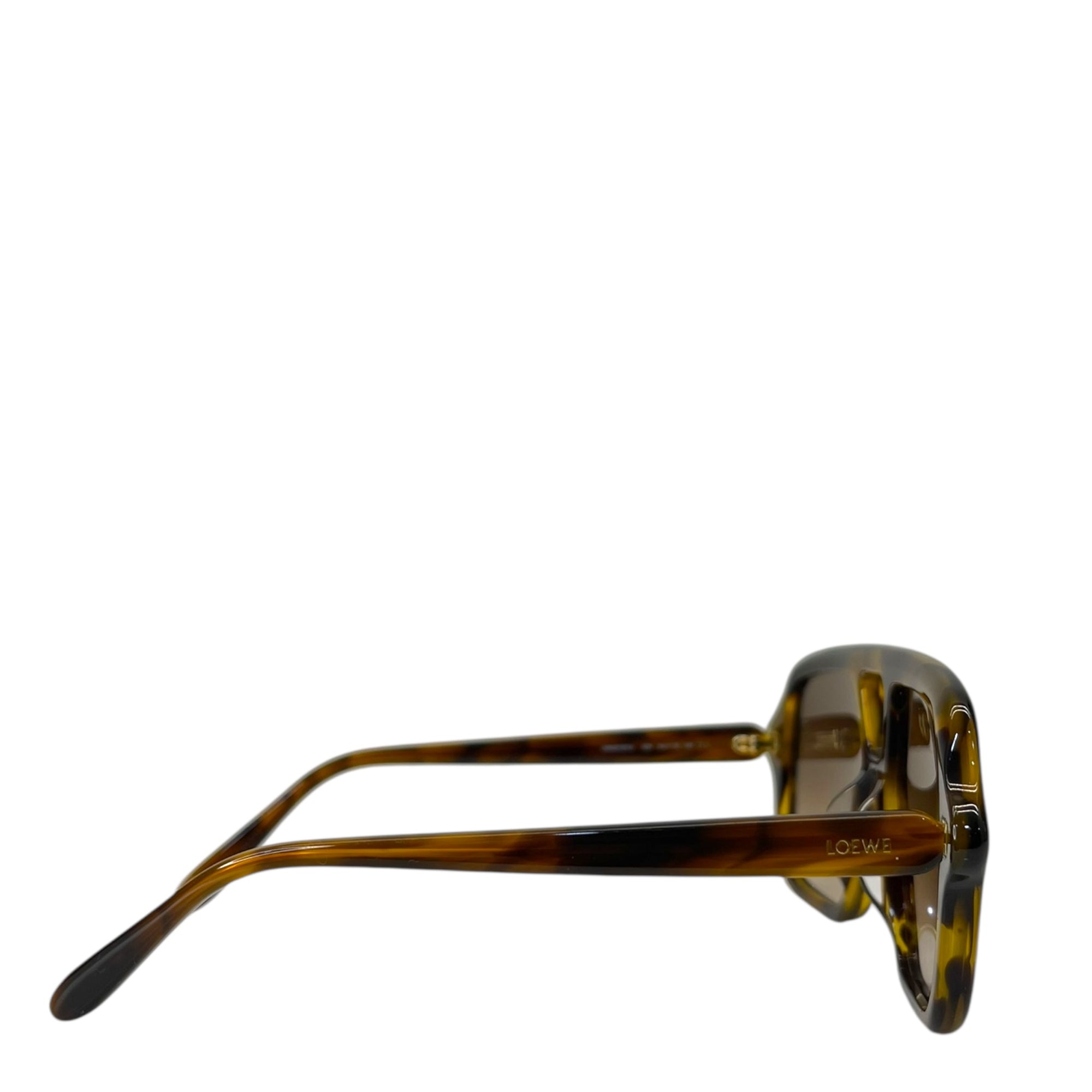 LOEWE EYEWEAR Aviator-style tortoiseshell acetate sunglasses
