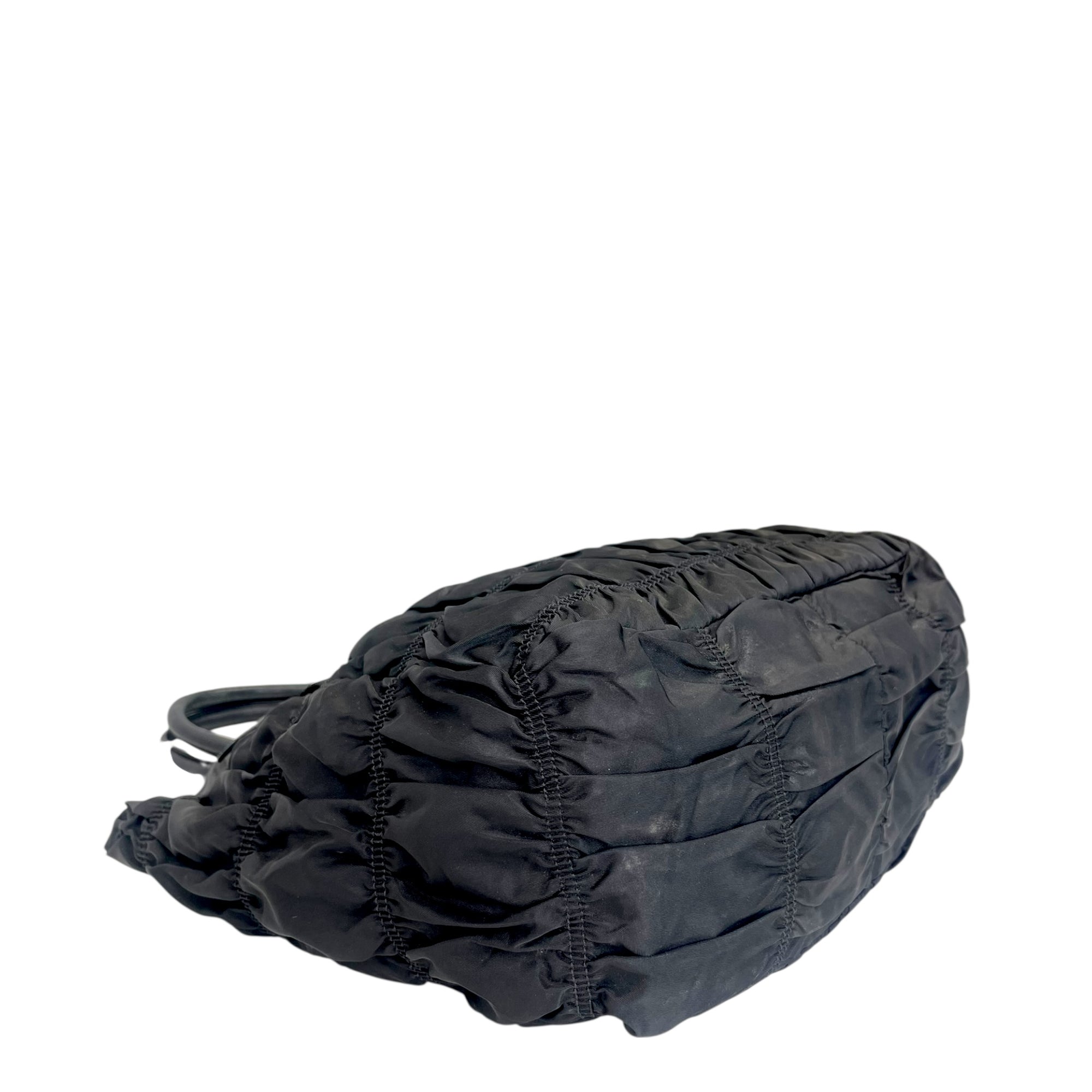 Prada Black Tessuto Gaufre Nylon Shoulder Bag