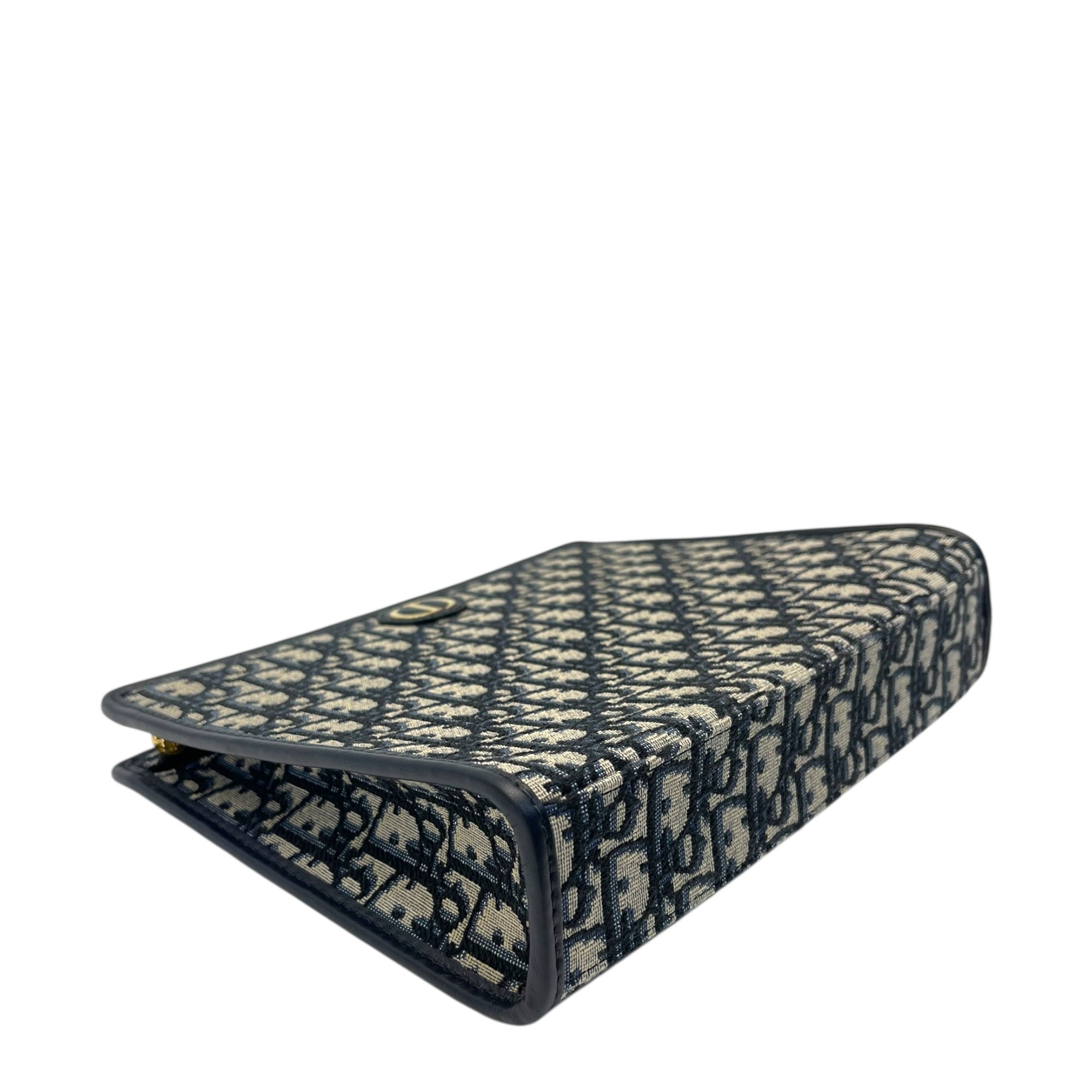 Dior 30 Montaigne Dea Pouch in blue Dior Oblique jacquard
