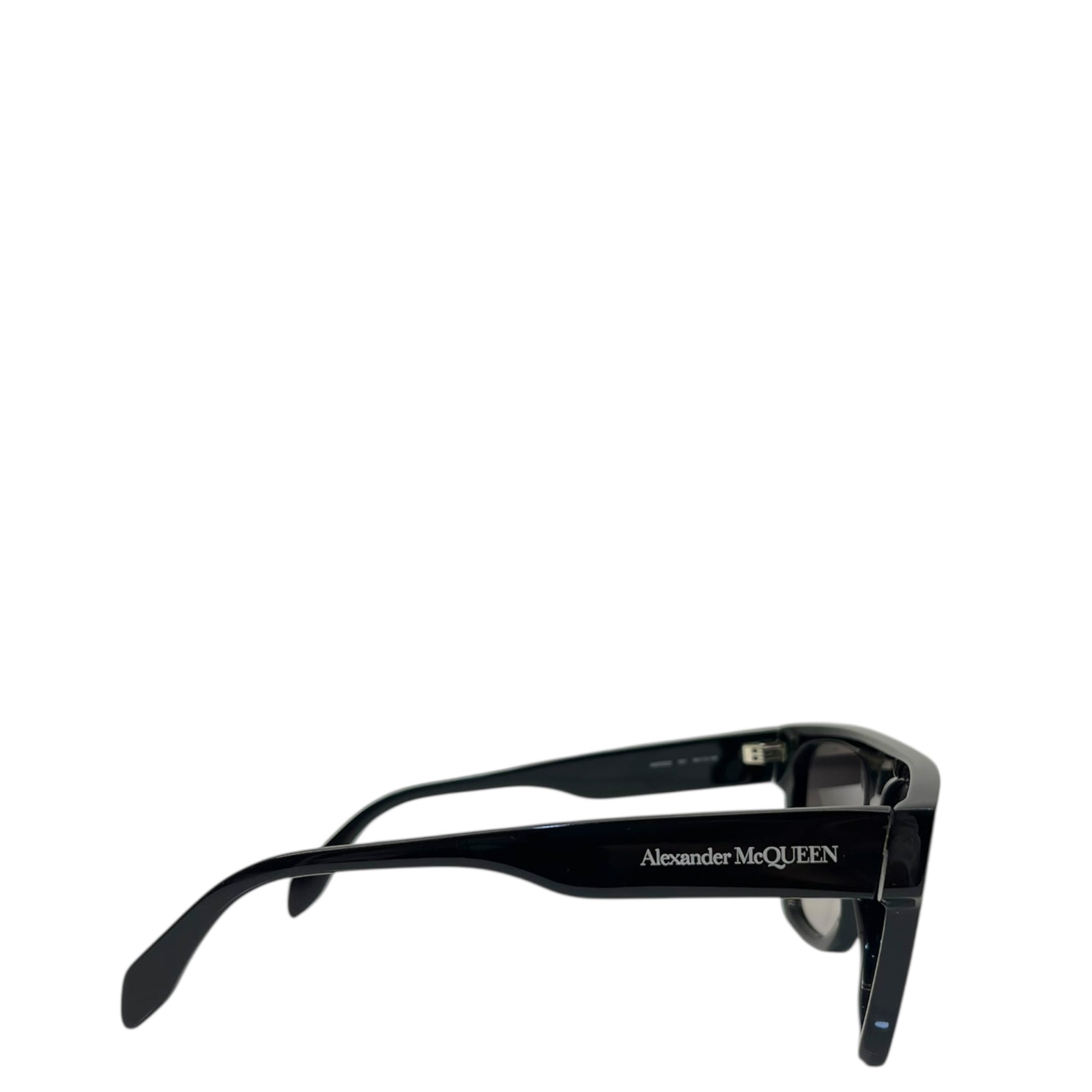 Alexander McQueen Rectangular Sunglasses in Black/Smoke
