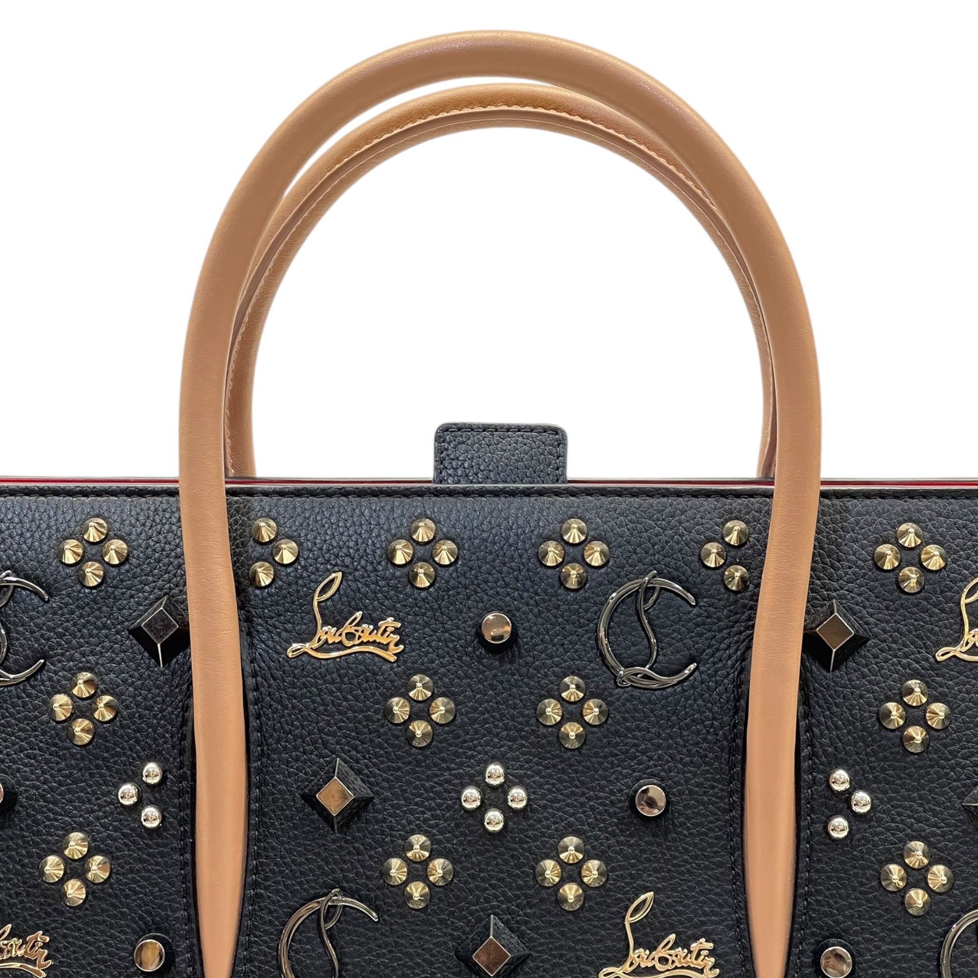 Christian Louboutin Tri-Color Studded Leather Paloma Tote Bag