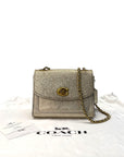 Coach Parker 18 Gold Glitter Shoulder Bag