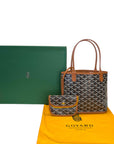 Goyard Anjou Mini Tote Black/Tan Goyardine