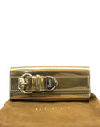 Gucci Gold Leather Romy Clutch