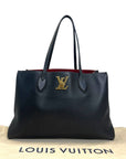 Louis Vuitton Lockme Shopper Black Leather Tote Bag