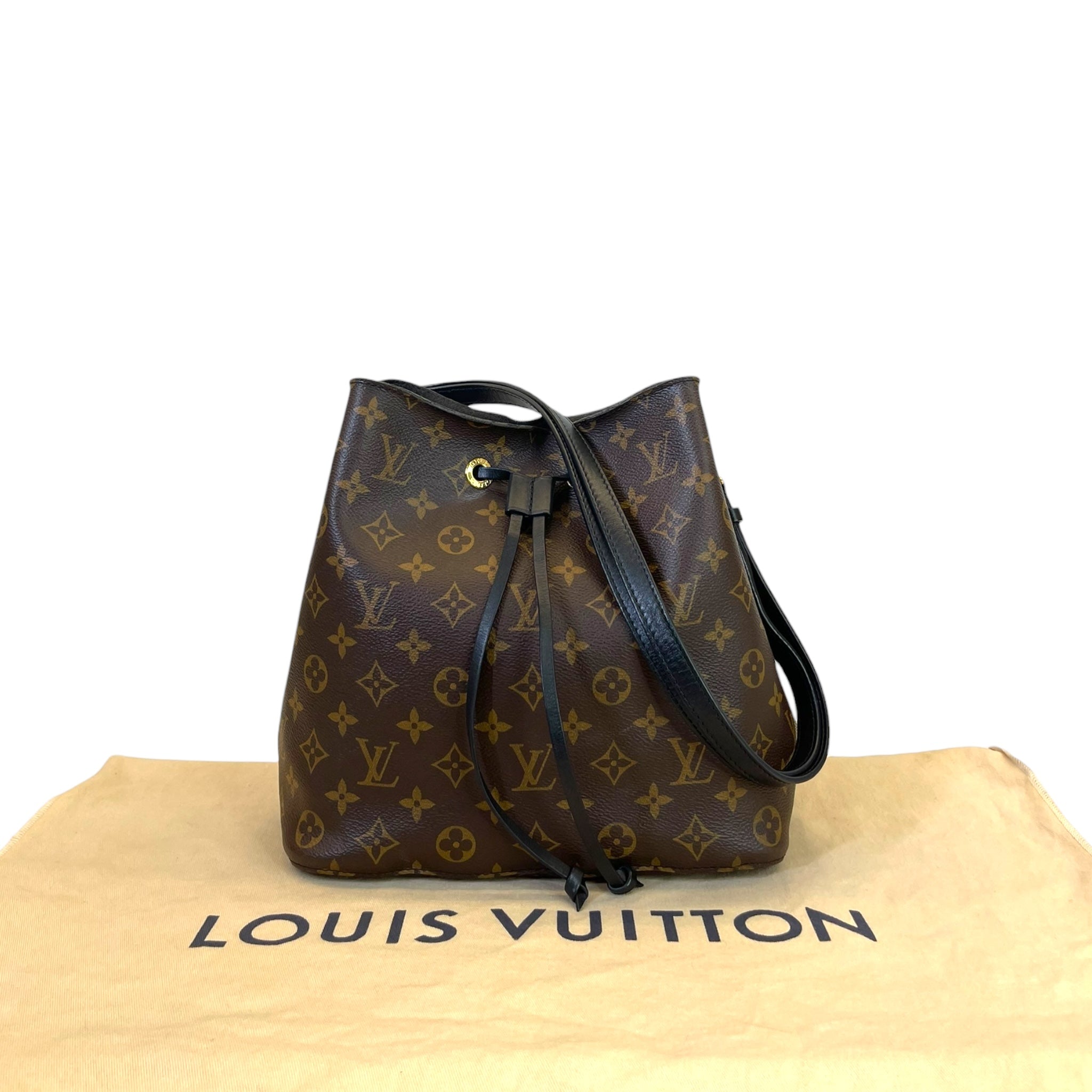 Louis Vuitton Bucket NéoNoé MM Bag Monogram/Black Leather Trim