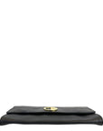 Versace Gold-tone Medusa Head Emblem Black Leather Wallet