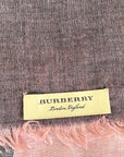 Burberry Gauze Fringed Edge Scarf Black/Pink Nova Check