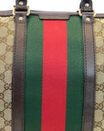 Gucci Vintage Web Boston Medium Bag Brown/Beige GG Canvas