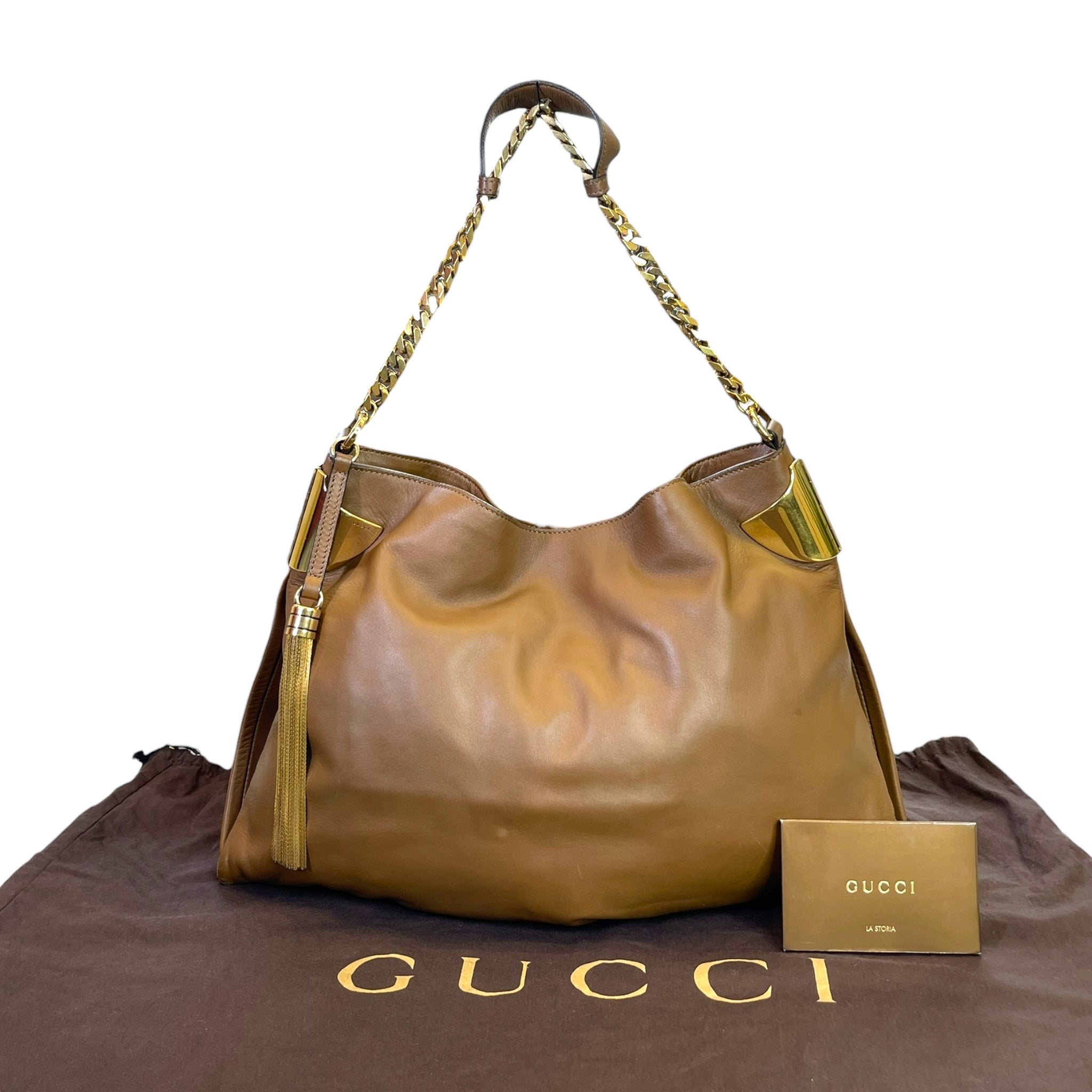 Gucci 1970 Shoulder Bag Large Brown Leather