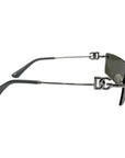 Dolce Gabbana Silver Mirror Shield Sunglasses